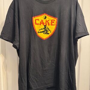 Cake Black Tee with Vibrant Logo